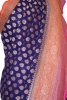 Double Contrast Handloom Banarasi Georgette Silk Saree